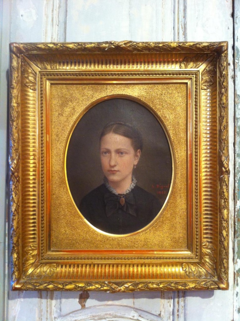 Portrait de jeune femme XIX ème