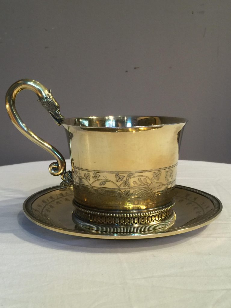 Tasse en vermeil d’époque Consulat-Empire.