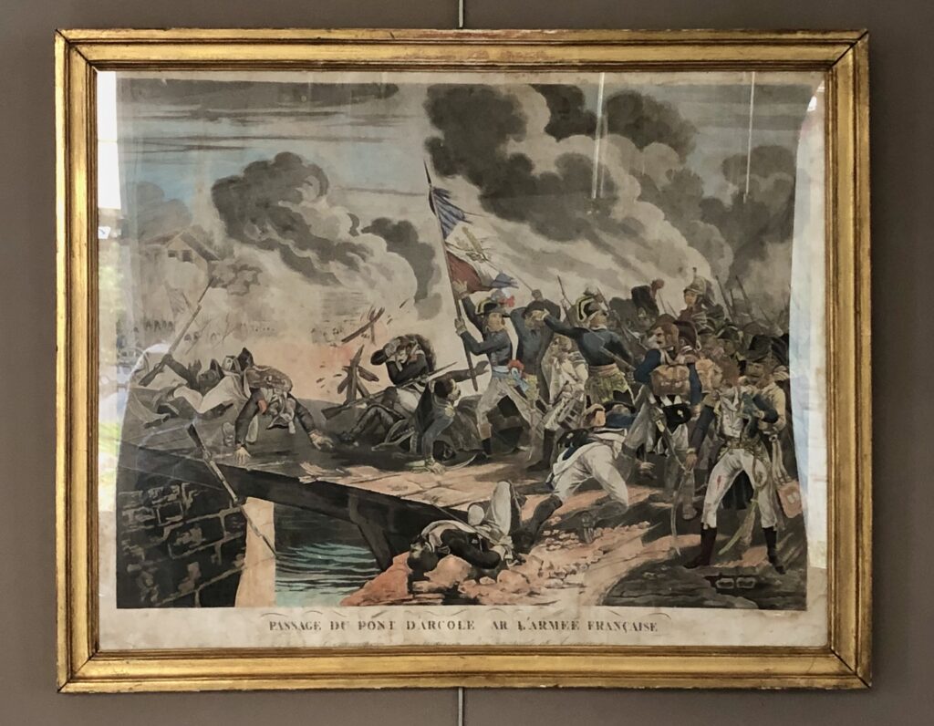 Gravure, le pont d’Arcole d’après Horace Vernet. 340€.